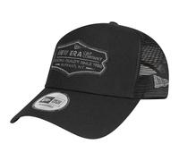 New Era Adjustable Trucker Cap - Retro Patch Noir / Metal