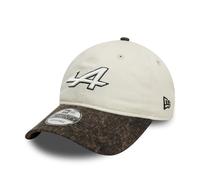 New Era Alpine F1 Team 9TWENTY Casquette de baseball, blanc chromé avec visière noire délavé à l'acide, blanc, Taille unique