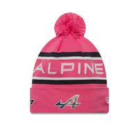 New Era Alpine F1 Team - Bonnet en tricot à pompon - Collection officielle 2025 - Rose pop, rose, Taille unique
