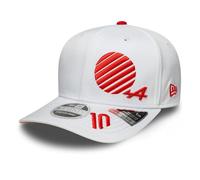 New Era Alpine F1 Team - Collection officielle 2025 - Pilotes Japon Suzuka - Casquette de baseball - Édition spéciale - Blanc et rouge - Réglable, blanc, Taille unique