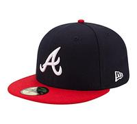 New Era Atlanta Braves Cap 59Fifty Basecap Baseball Fitted Kappe MLB Navy - 7 3/8-59cm (L)
