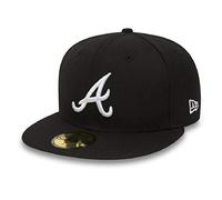 New Era Atlanta Braves Cap 59Fifty Basecap Baseball Fitted Kappe MLB Schwarz - 7 5/8-61cm (XL)