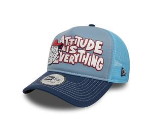 New Era Attitude is Everything A-Frame Trucker Cap Bleu