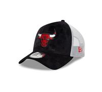 New Era Basket-Ball Casquette Chicago Bulls à Carreaux Maille Logo de l'équipe Snapback Casquette de Camionneur Accessoire NBA Noir
