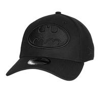 New Era Batman Symbole Noir sur Noir 39Thirty Bonnet ajusté, Noir, M-L