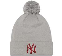 New Era Bonnet à pompon pour homme ~ New York Yankees Gris, gris, taille unique