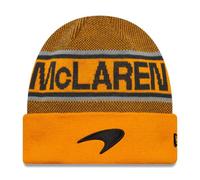 New Era Bonnet d'hiver McLaren F1, orange et noir, collection équipe 2025, orange/noir, Taille unique