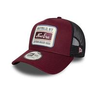 New Era Buffalo NY 9Forty A-Frame Trucker Cap Rouge foncé