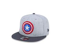 New Era Captain America Comic Graphite 9Fifty Snapback Cap Heather Graphite