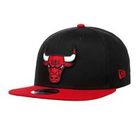 New Era Casquette 9Fifty Team Patch BullsEra Casquette de Baseball Casquette NBA (M/L (57-59 cm) - Noir-Rouge)