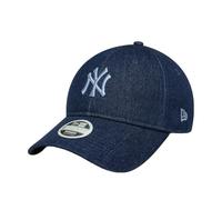 New Era Casquette 9Twenty WMNS Denim YankeesEra Femme/Strapback - MLB de Baseball Curved Brim Cap Boucle en Metal, avec Visiere, Visiere Printemps-ete Ete - Taille Unique Bleu Fonce