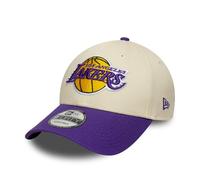 New Era Casquette de baseball 9Forty pour adulte NBA Los Angeles Lakers Beige clair