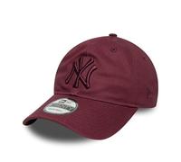 New Era Casquette de baseball 9Twenty League Essential MLB New York Yankees pour adulte Rouge foncé