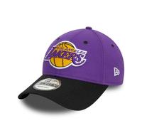 New Era Casquette de baseball pour adulte 9Forty avec écusson latéral NBA Los Angeles Lakers Violet, violet, taille unique