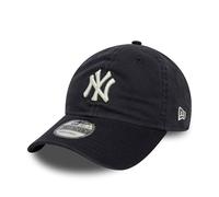 New Era Casquette de baseball pour adulte 9Twenty Washed Script MLB New York Yankees Bleu marine