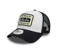 New Era Casquette de Camionneur Accessoire pour Les Fans écusson Snapback réglable Maille visière incurvée Chapeau usé Blanc Bleu