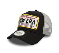 New Era Casquette de Camionneur écusson de Plaque d'immatriculation Buffalo réglable Chapeau A-Frame Maille Noir Gris