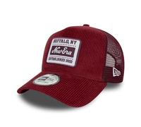 New Era Casquette de Camionneur en Velours côtelé Fermeture réglable Chapeau été écusson Maille Rouge