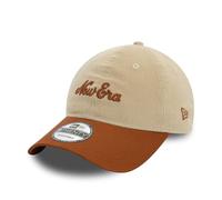 New Era Casquette en Velours côtelé Deux Couleurs Couronne Non structurée réglable visière courbée Chapeau Beige Marron