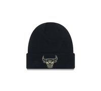 New Era Chicago Bulls NBA Black Metallic Badge Beanie - One-Size