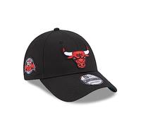New Era Chicago Bulls NBA Team Side Patch Black 9Forty Adjustable Cap - One-Size