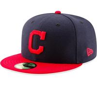 New Era Cleveland Indians AC Performance Bleu Marine Red Cap 59Fifty Fitted MLB