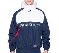 New Era Colour Block Coupe-vent pour homme New England Patriots Blanc/bleu