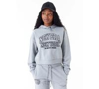 New Era - Crop Arch Wordmark SweaT-shirt - Femme - Sweatshirts et sweats à capuche - Gris - Taille: 38 FR