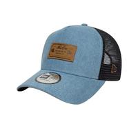 New Era Denim Leather Patch Trucker 410 Navy One Size