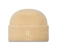 New Era Femme Bonnet Beanie - Borg Sherpa NY Yankees Beige