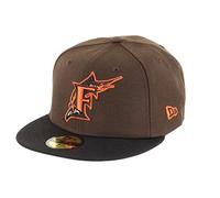 New Era Florida Marlins MLB Two Tone Walnut Black Orange 59Fifty Basecap