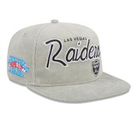 New Era Golfer Snapback Cap - CORD Las Vegas Raiders gris