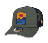 New Era Hawaii A Frame Adjustable Trucker Patch Location Patch Olive - One-Size
