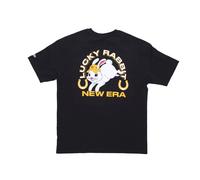 New Era, Homme, Tops, Noir, Taille: S T-shirt Graphique Logo Noir/Blanc