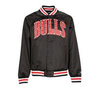 New Era NBA Applique Veste bomber en satin Chicago Bulls Noir, Noir , M