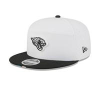 New Era Jacksonville Jaguars 2025 NFL Training Camp Split Panel 9FIFTY Casquette snapback pour homme Blanc/noir