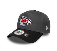 New Era Kansas City Chiefs E-Frame Two Tone Cap Gris foncé Noir
