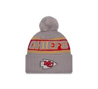 New Era Kansas City Chiefs NFL 2024 Sideline Sport Knit Gris Bonnet à Pompon