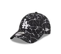 New Era LA Casquette de Baseball Los Angeles Chapeau MLB visière courbée réglable Dodgers marbre Noir