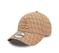 New Era LA Casquette pour Les Fans Dodgers de Los Angeles Monogramme réglable Chapeau visière courbée Logo de l'équipe Beige
