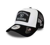 New Era Las Vegas Raiders A Frame Adjustable Trucker Cap Graphic Patch White/Black - One-Size
