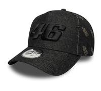 New Era Laser Etch Denim EF Trucker VR46 XBK Casquette pour homme, Noir, OSFM