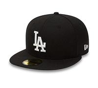 New Era Los Angeles Dodgers Cap 59Fifty Basecap Baseball Fitted Kappe MLB Schwarz - 7 5/8-61cm (XL)