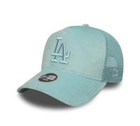 New Era Los Angeles Dodgers Casquette de Camionneur pour Femmes réglable Velours Chapeau Logo Ton sur Ton LA Maille Bleu