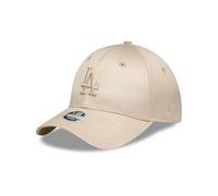 New Era Los Angeles Dodgers Casquette pour Les Fans pour Femmes et Filles Satin Snapback réglable Chapeau Tonal Beige