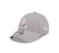 New Era Los Angeles Dodgers MLB Casquette de Baseball Logo de l'équipe Gris LA visière courbée réglable Chapeau