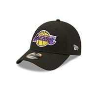 New Era Los Angeles Lakers Basketball Kappe Schwarz Modell 9Forty Strapback-Verschluss NBA - One-Size