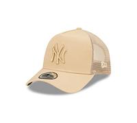 New Era Mesh Einsatz Fan Artikel New York Yankees MLB Baseball Beige A-Frame Trucker Cap - One-Size