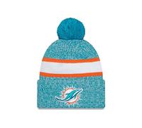 New Era Miami Dolphins NFL 2023 Sideline Sport Knit OTC Turquoise Orange Beanie