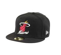 New Era Miami Heat Dual Logo Black 59Fifty Basecap - 7 5/8-61cm (XL)
